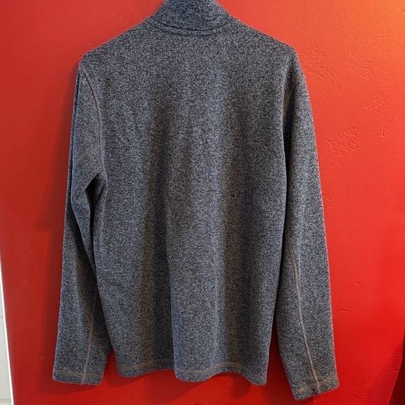 Eddie Bauer Heathered Blue Fleece Pullover - Picture 6 of 7